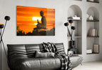 WONDERWALL ‘L’Atelier Fun Collection’ Buddha at Sunset Glass Wall Art