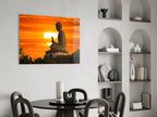 WONDERWALL ‘L’Atelier Fun Collection’ Buddha at Sunset Glass Wall Art
