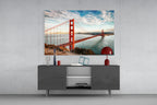 WONDERWALL ‘L’Atelier Fun Collection’ Golden Gate Bridge Daylight Cliff View Glass Wall Art