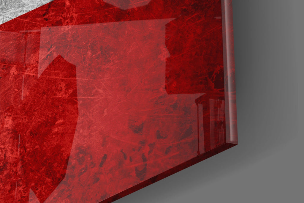 WONDERWALL ‘L’Atelier Fun Collection’ Norway Nordic Cross Flag Textured Design Glass Wall Art
