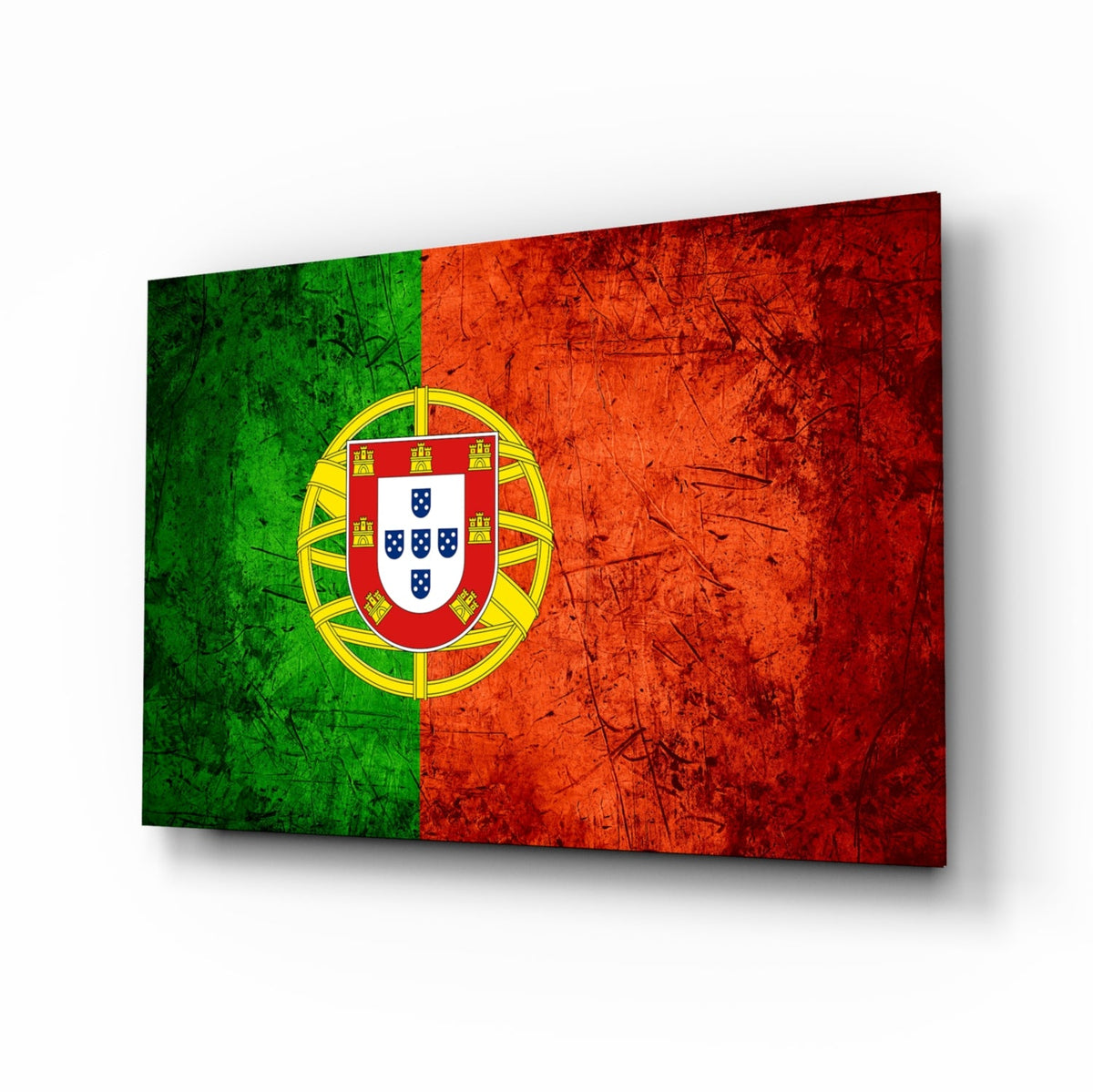 WONDERWALL ‘L’Atelier Fun Collection’ Portugal Flag Textured Design Glass Wall Art
