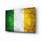 WONDERWALL ‘L’Atelier Fun Collection’ Ireland Tricolor Textured Design Glass Wall Art