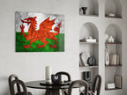 WONDERWALL ‘L’Atelier Fun Collection’ Wales Dragon Flag Design Glass Wall Art