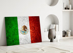 WONDERWALL ‘L’Atelier Fun Collection’ Mexico Flag Textured Design Glass Wall Art