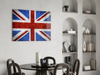 WONDERWALL ‘L’Atelier Fun Collection’ Crimson and Royal Blue Union Jack Glass Wall Art